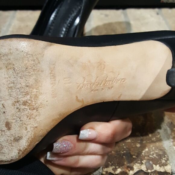 Brooks Brothers | Peep Toe Leather Heel - Picture 4 of 7